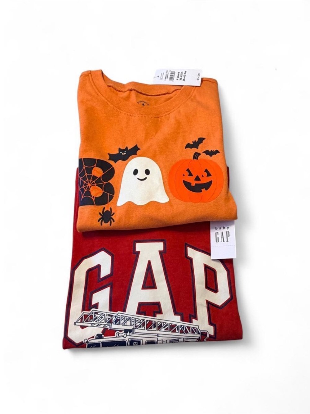 GAP Orange and Red Kids Halloween Graphic Tees